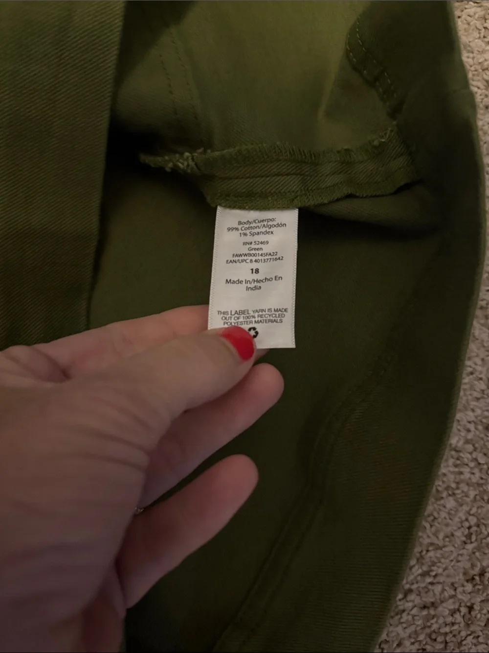 Free Assembly Green Utility Denim Twill Skirt Side Zip